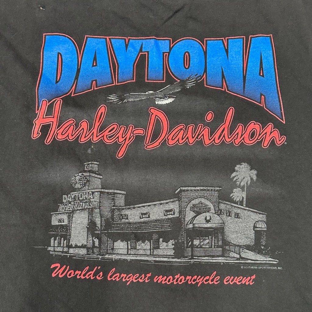Vintage Harley Davidson Sleeveless Tshirt Black Large Daytona 97 Bike Week